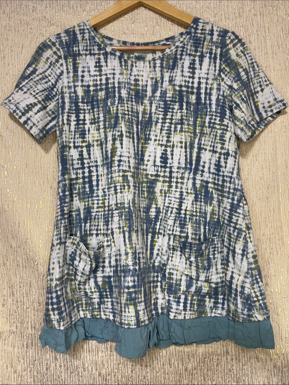 Logo Lounge Shortsleeved Tie Dye Top Sz Sm Mint